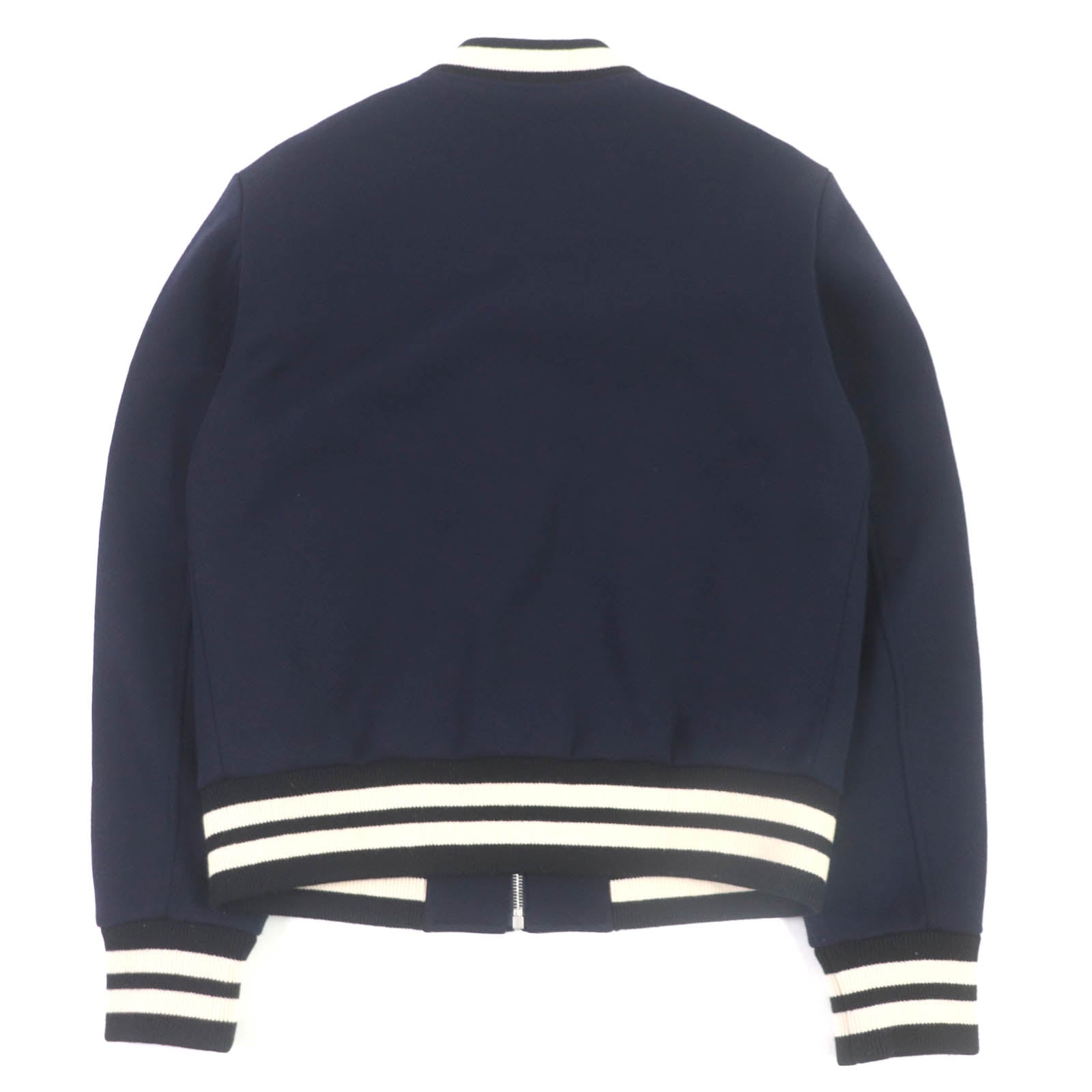 GUCCI Wool Nylon Varsity Jacket Blouson Navy