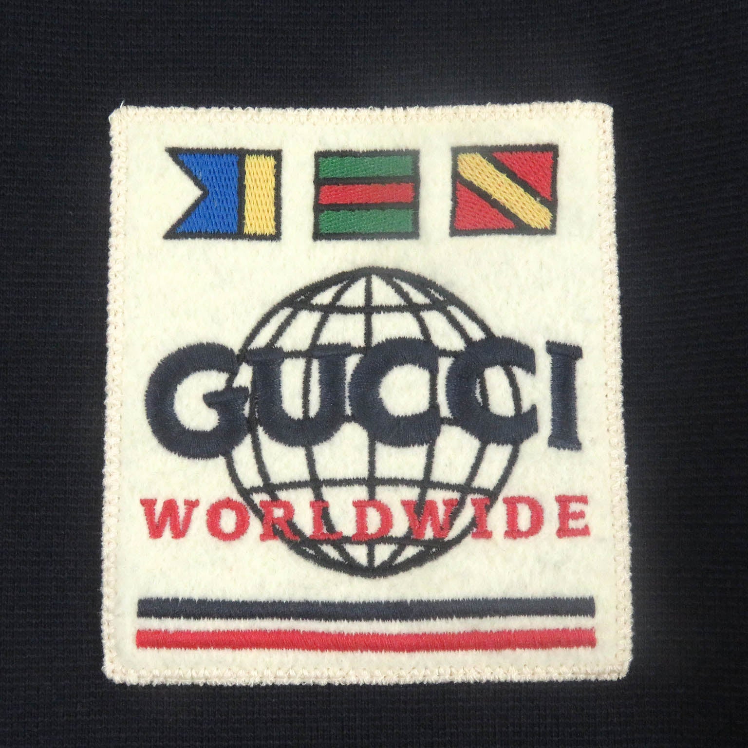 GUCCI Wool Nylon Varsity Jacket Blouson Navy