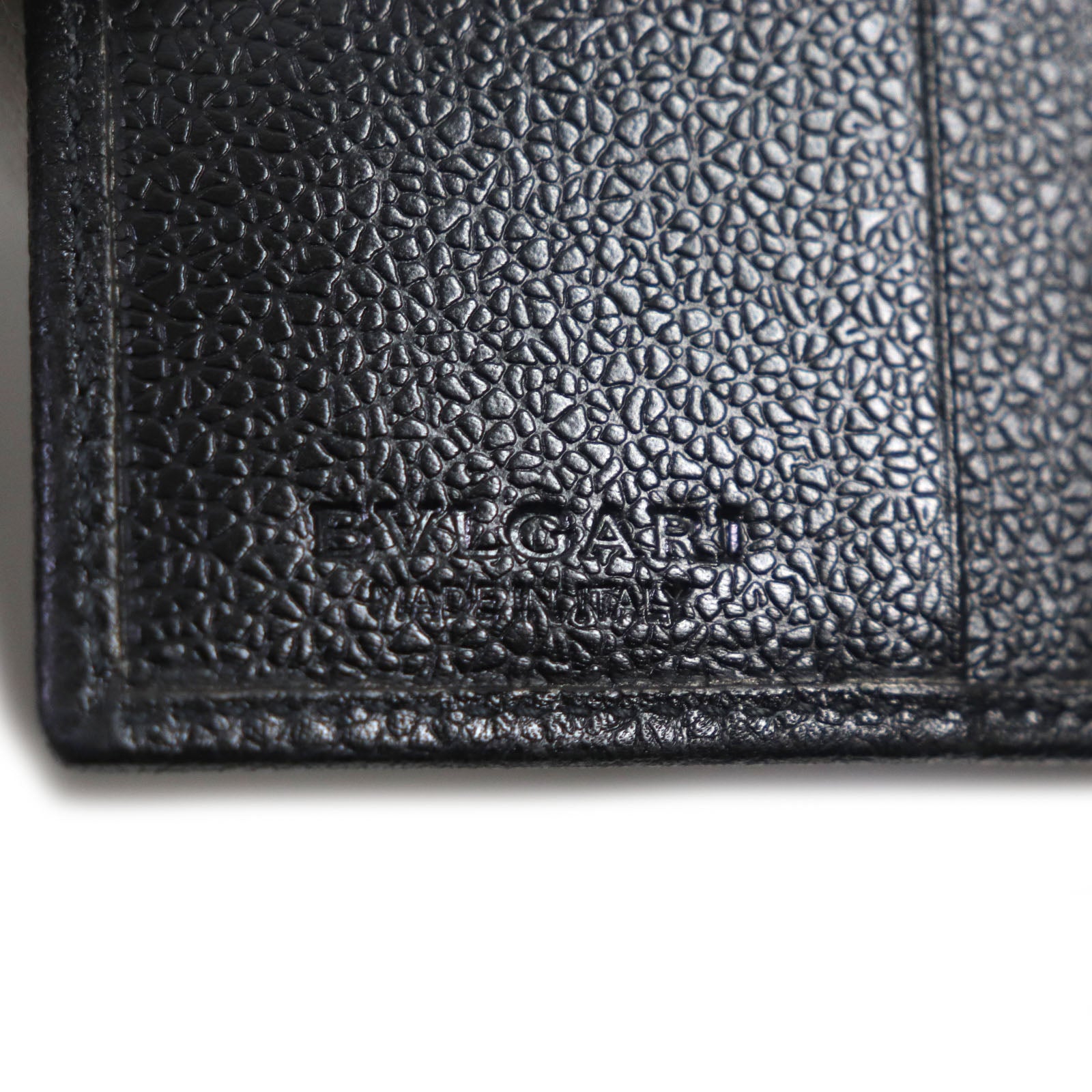 BVLGARI Bulgariman Leather Bifold Wallet Black