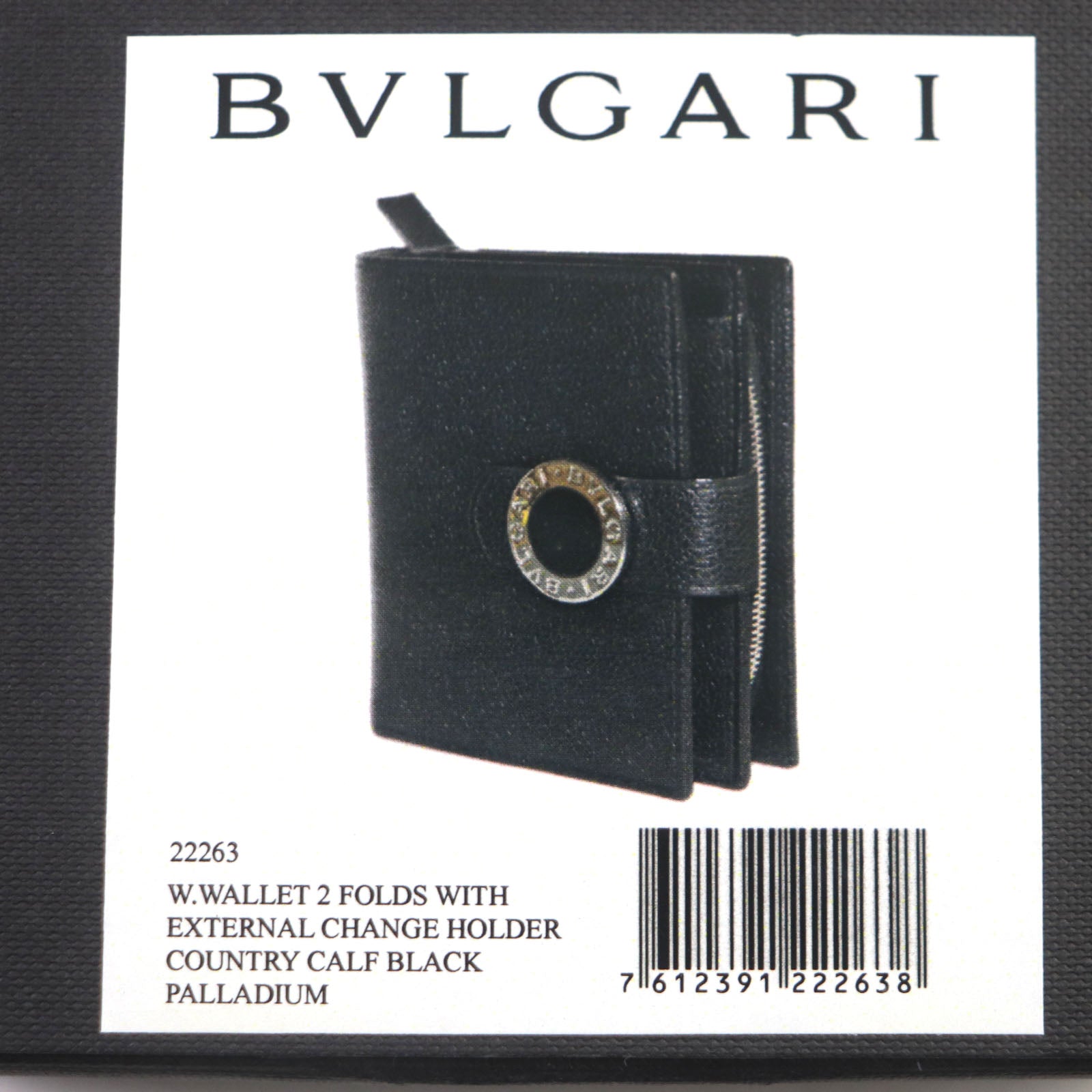 BVLGARI Bulgariman Leather Bifold Wallet Black