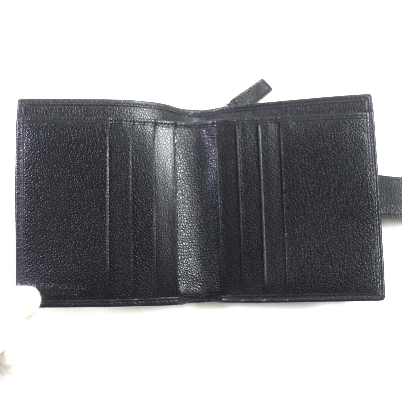 BVLGARI Bulgariman Leather Bifold Wallet Black