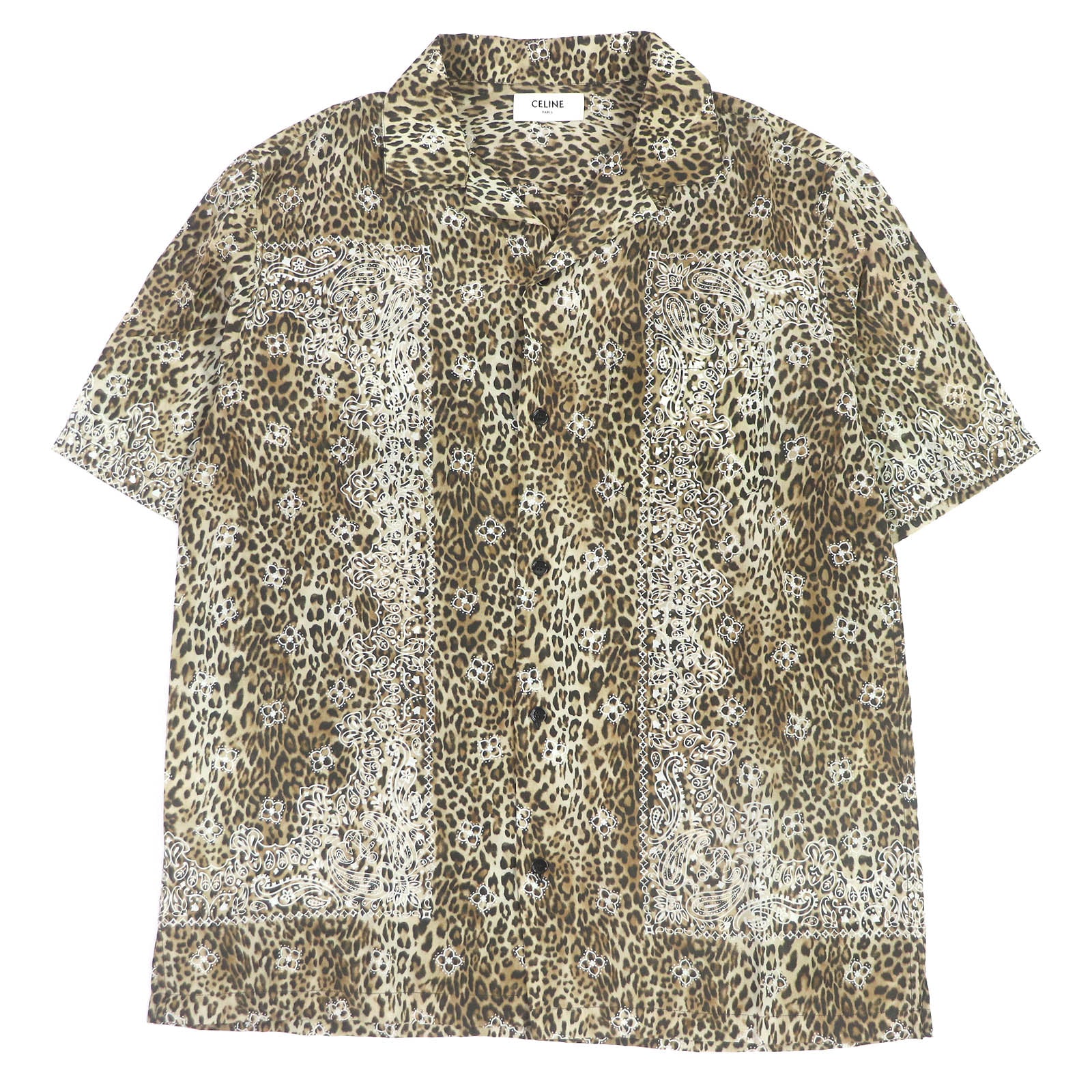 Celine Silk Leopard Paisley Hawaiian Shirt