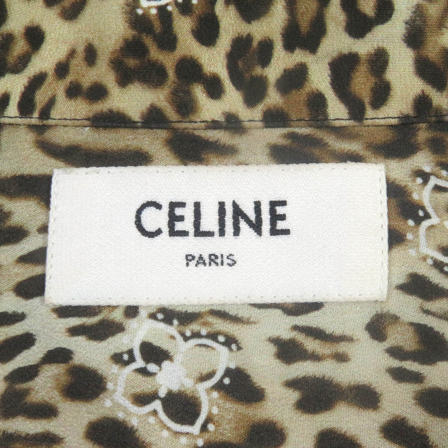 Celine Silk Leopard Paisley Hawaiian Shirt