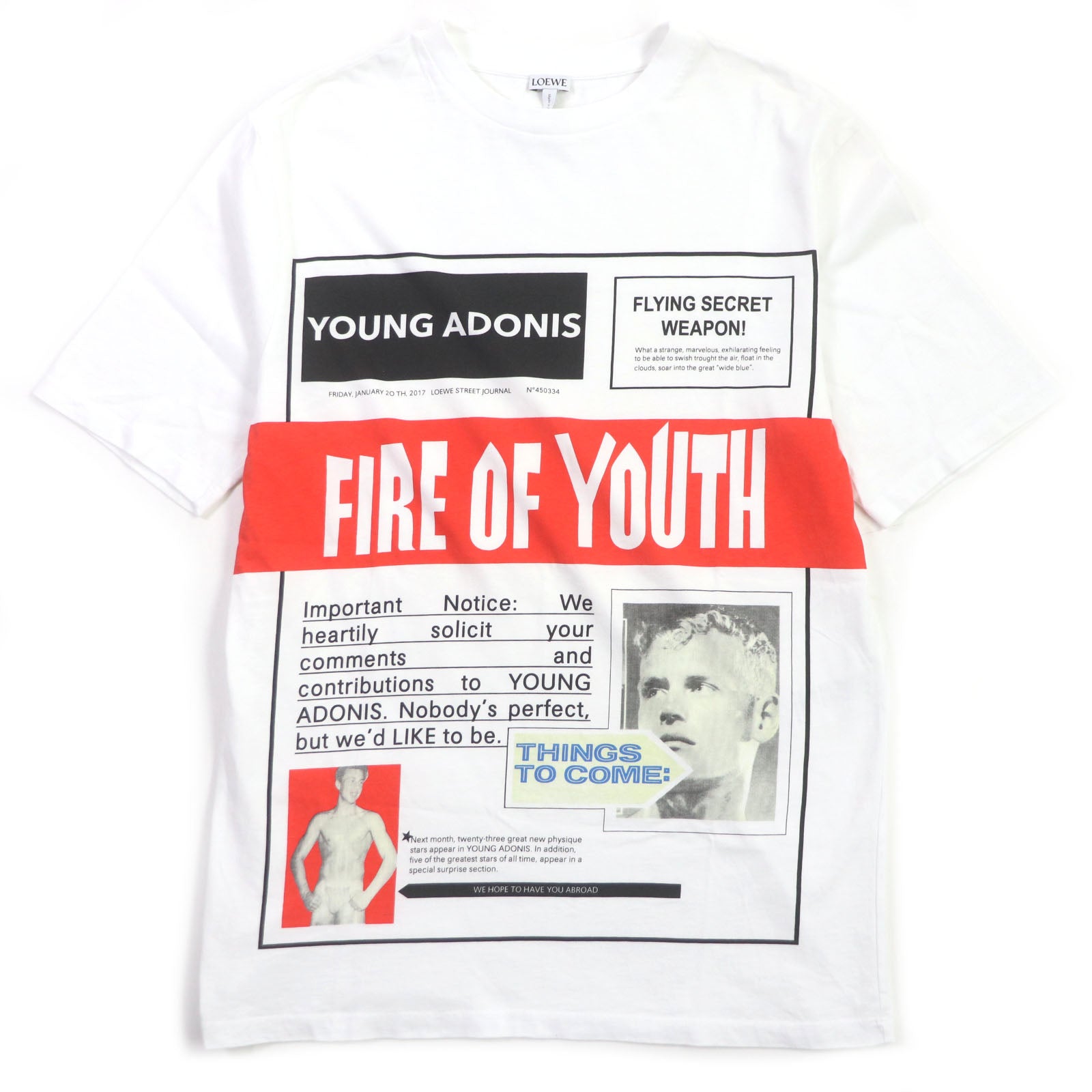 Loewe FIRE OF YOUTH Anagram T-shirt White S