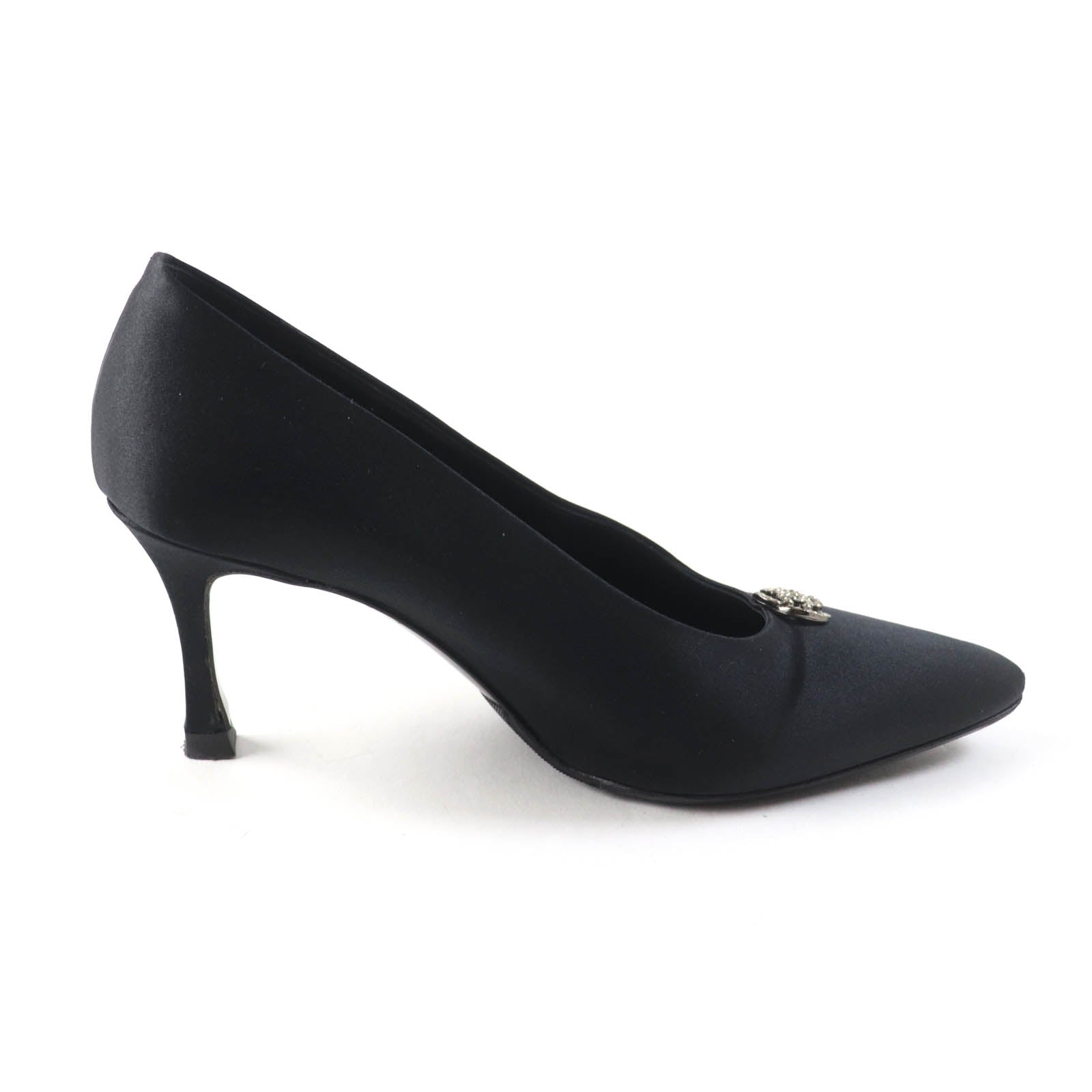 Chanel Vintage Camellia COCO Mark Pumps Black 37