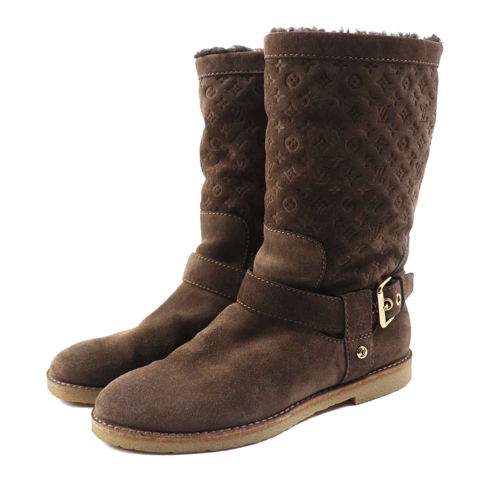 Louis Vuitton Mouton Boots Brown 36.5 Women