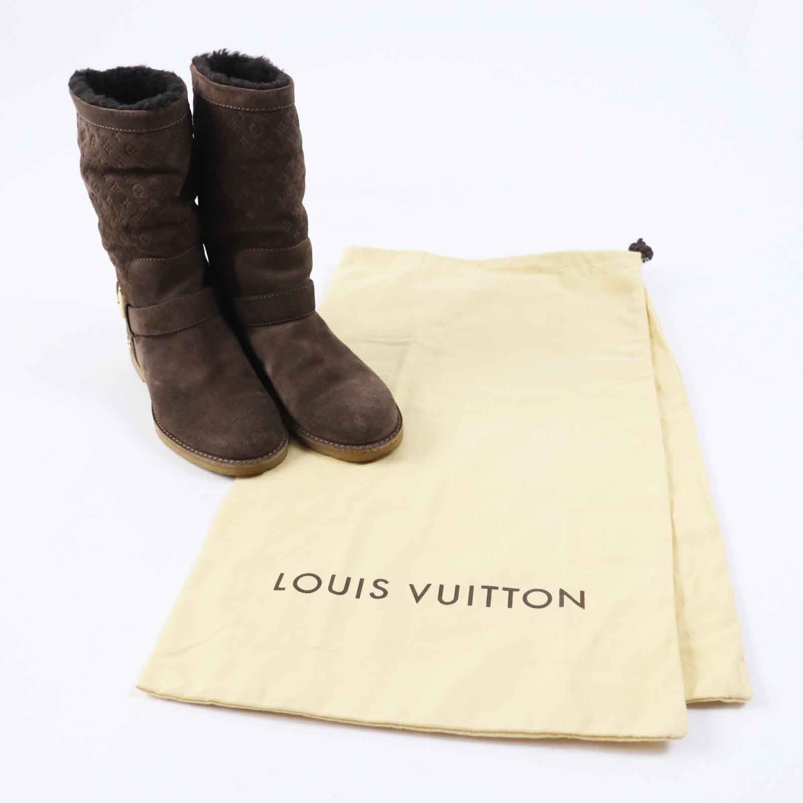 Louis Vuitton Mouton Boots Brown 36.5 Women