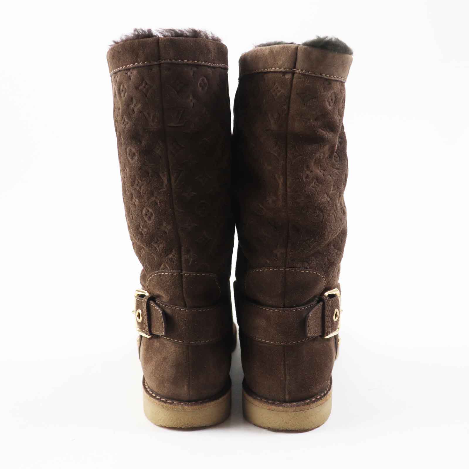 Louis Vuitton Mouton Boots Brown 36.5 Women