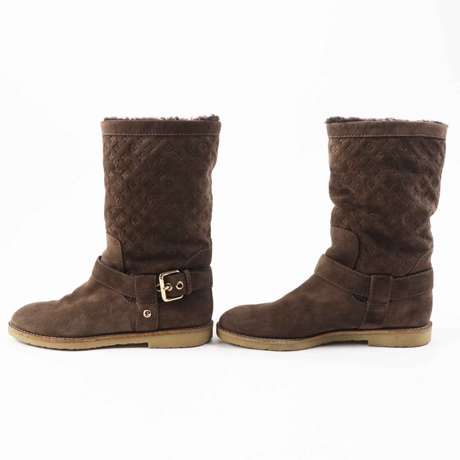 Louis Vuitton Mouton Boots Brown 36.5 Women