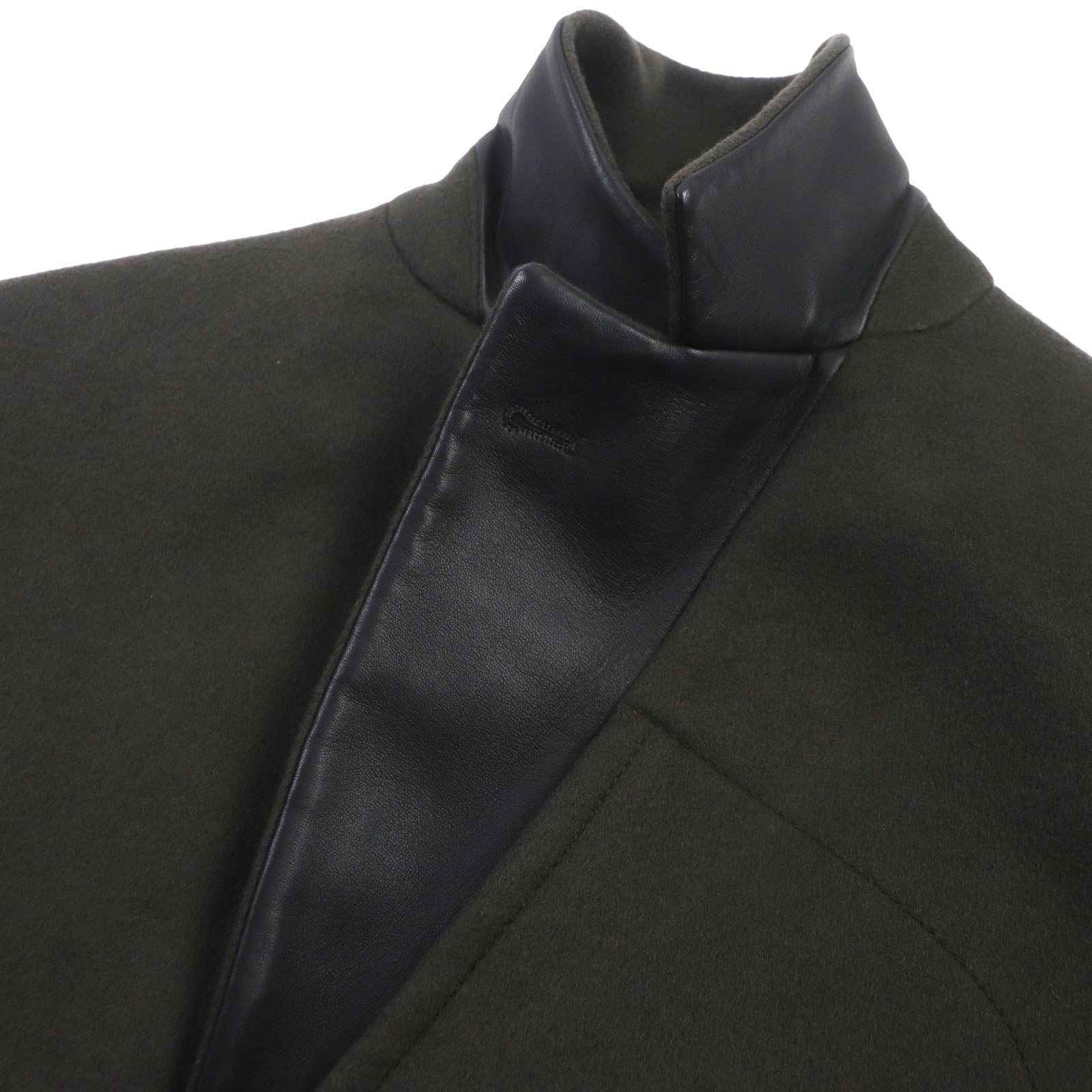 Hermes Cashmere Lamb Leather Chester Coat