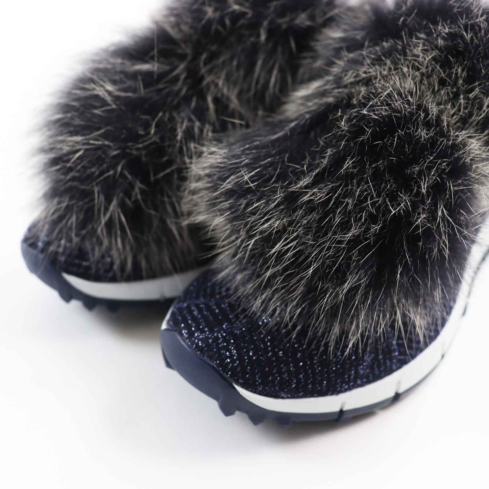 Jimmy Choo Star Sneakers with Fox Pompons