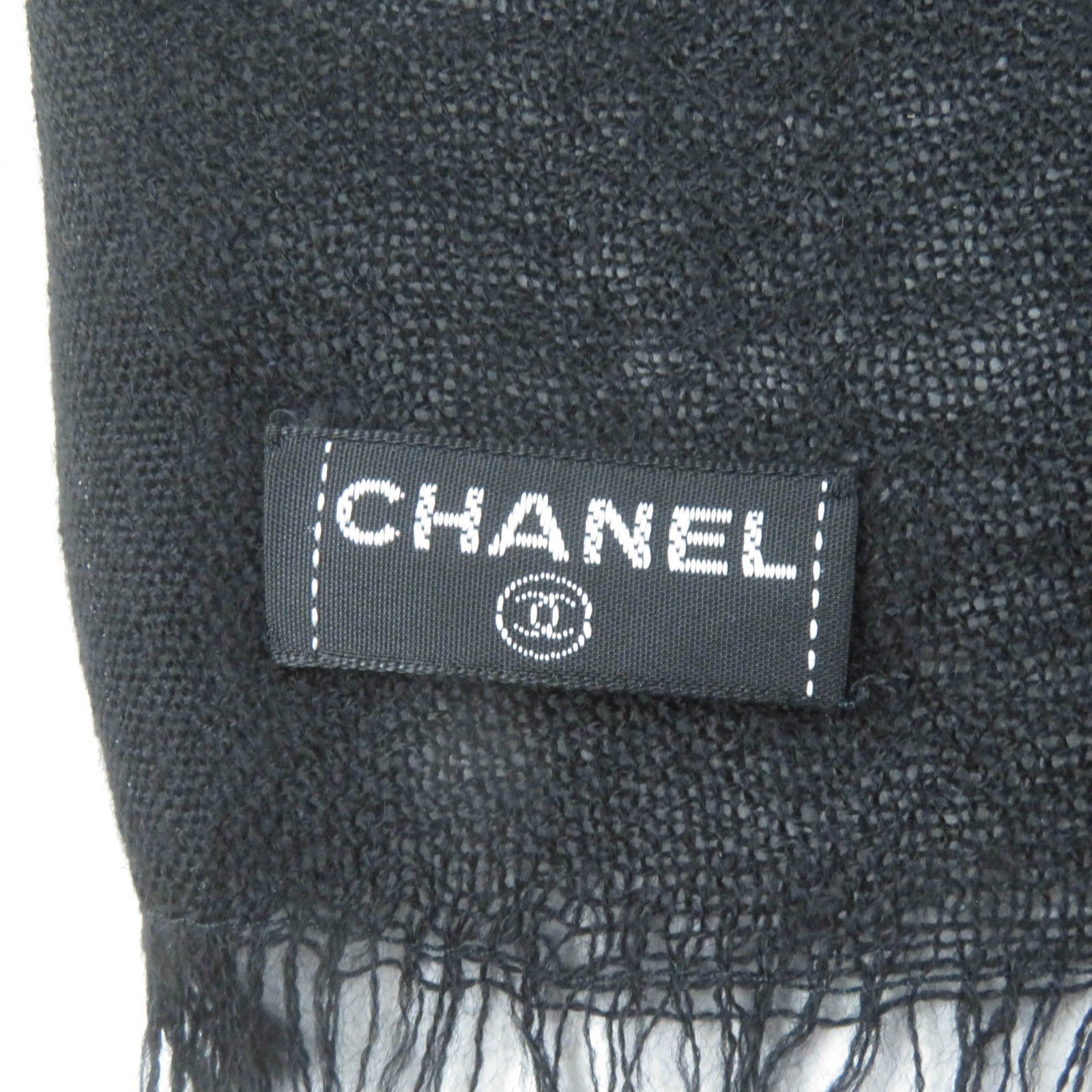 Chanel Cashmere Large Shawl with Fringe