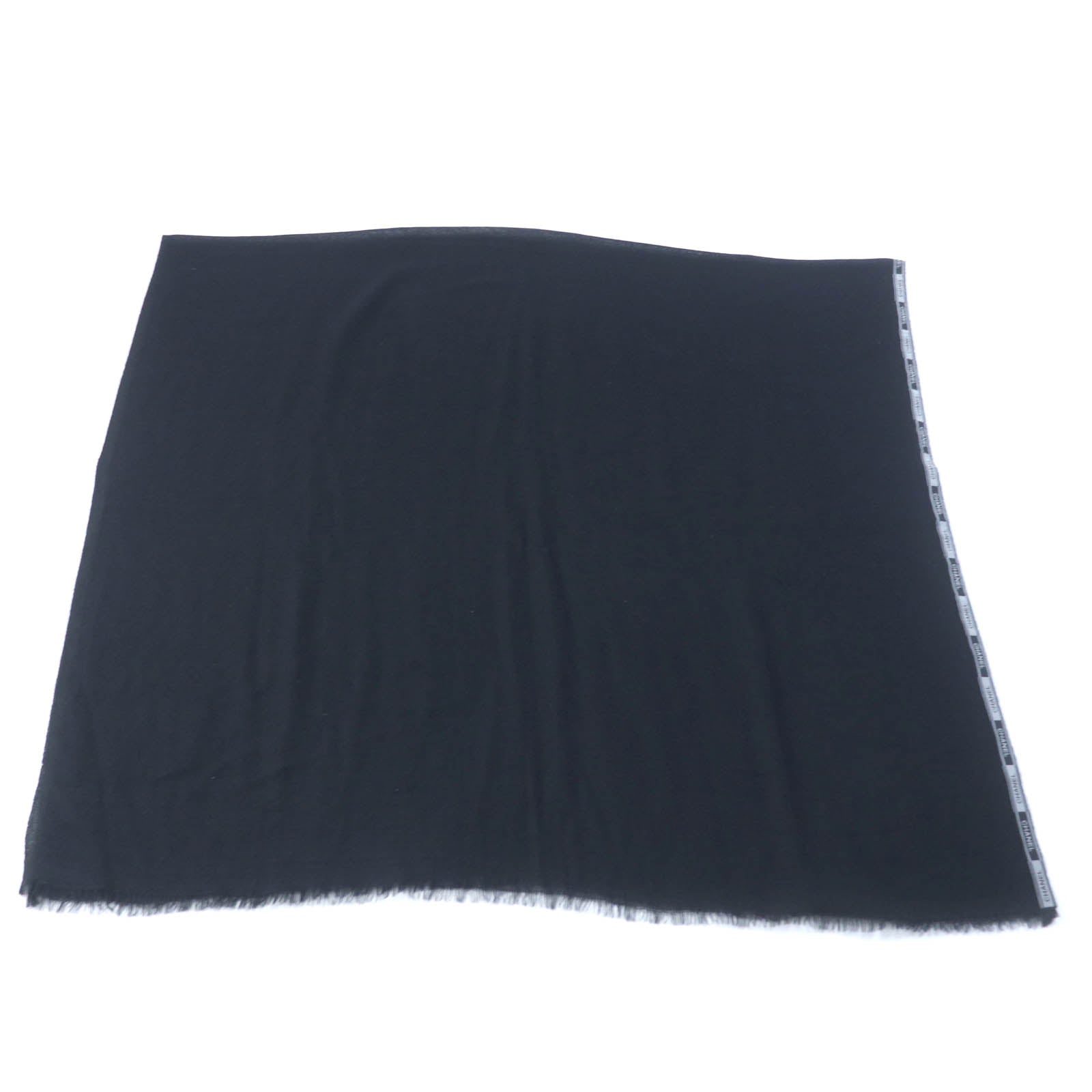 Chanel Cashmere Large Shawl with Fringe