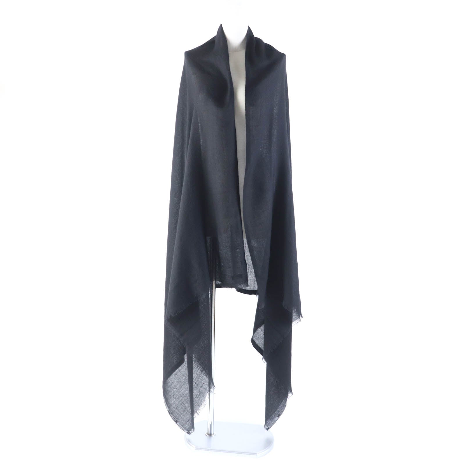 Chanel Cashmere Large Shawl with Fringe