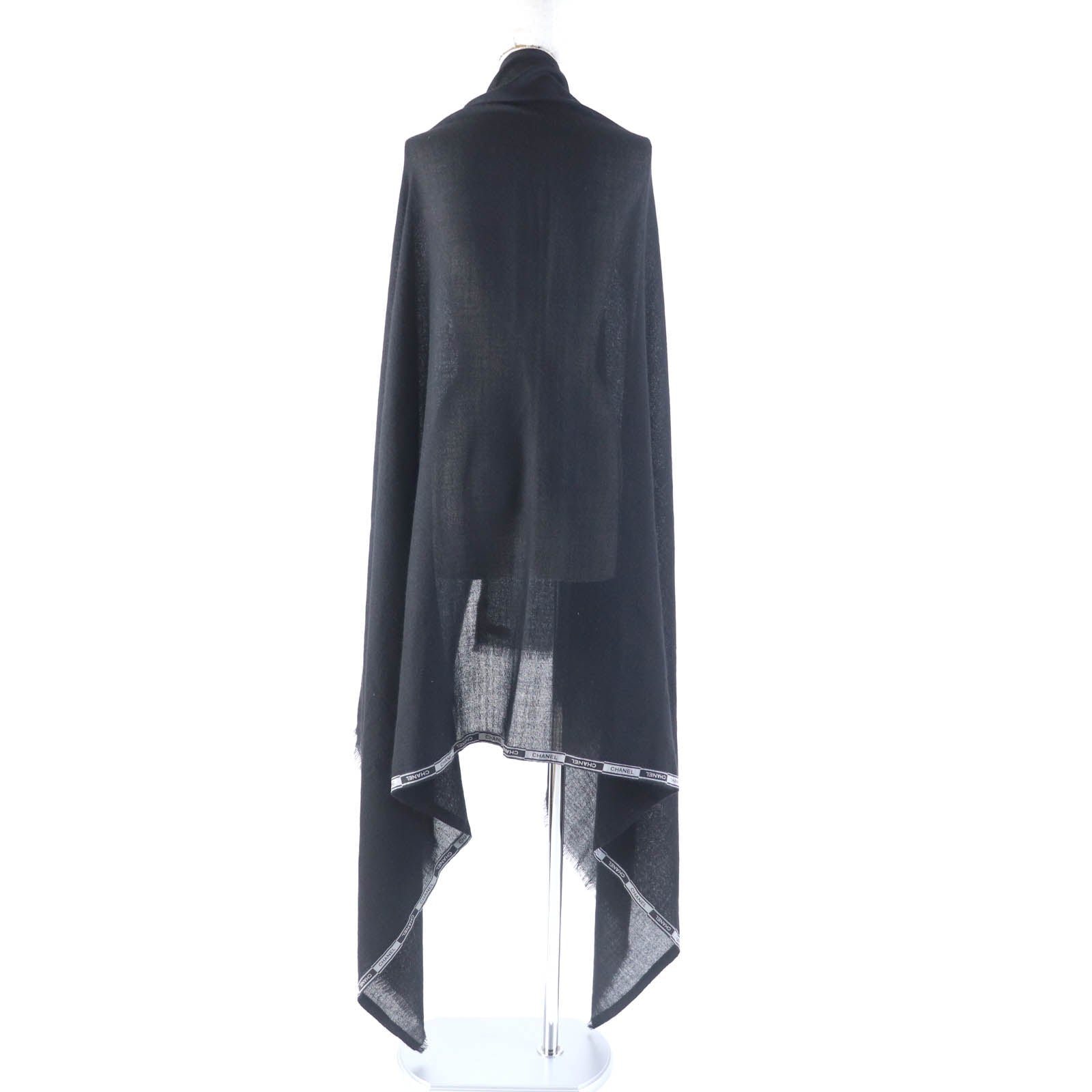 Chanel Cashmere Large Shawl with Fringe