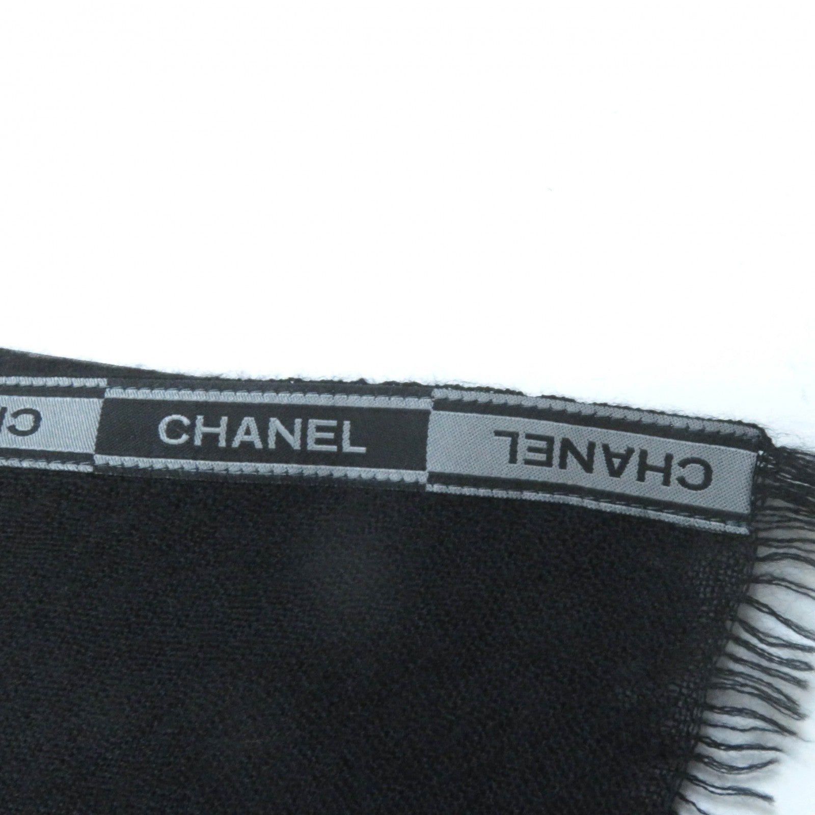 Chanel Cashmere Large Shawl with Fringe