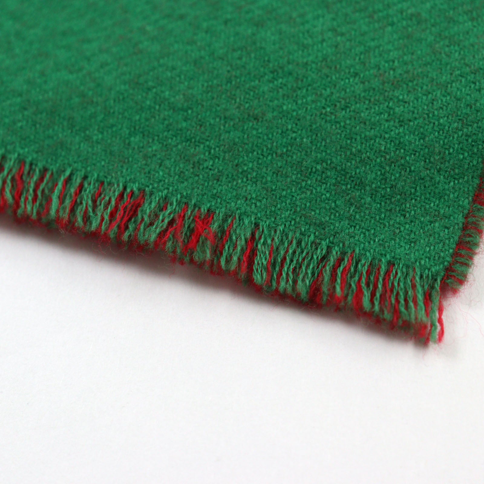 GUCCI Wool Wolf Logo Scarf Green Red