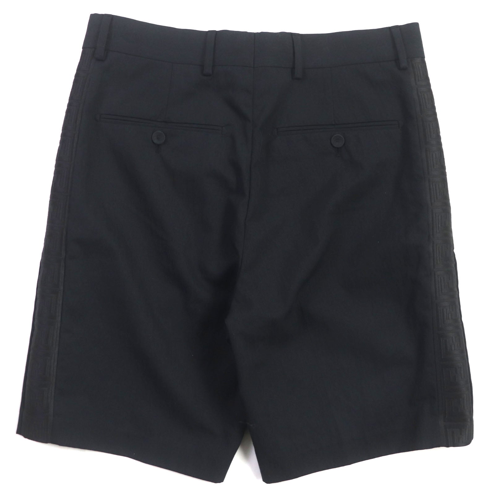 Fendi Fendace FF Logo Line Shorts Black 44