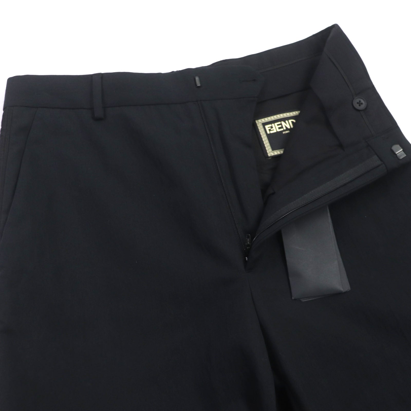 Fendi Fendace FF Logo Line Shorts Black 44