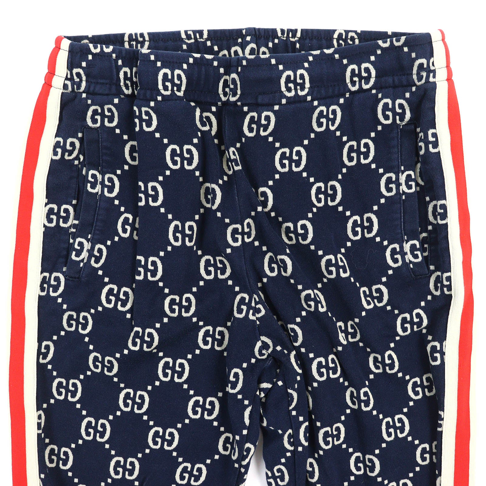 GUCCI GG Jacquard Jogging Pants Navy S