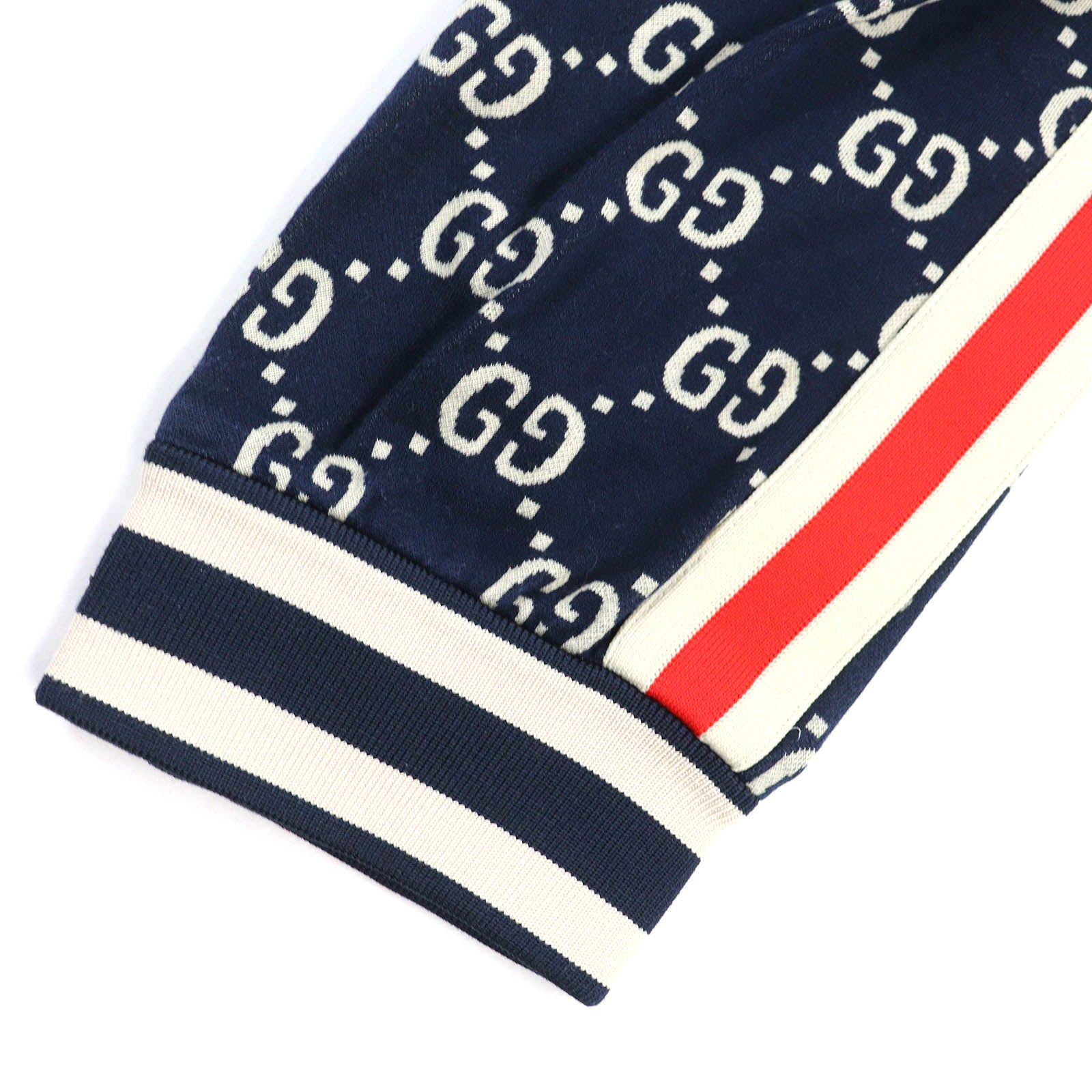 GUCCI GG Jacquard Jogging Pants Navy S