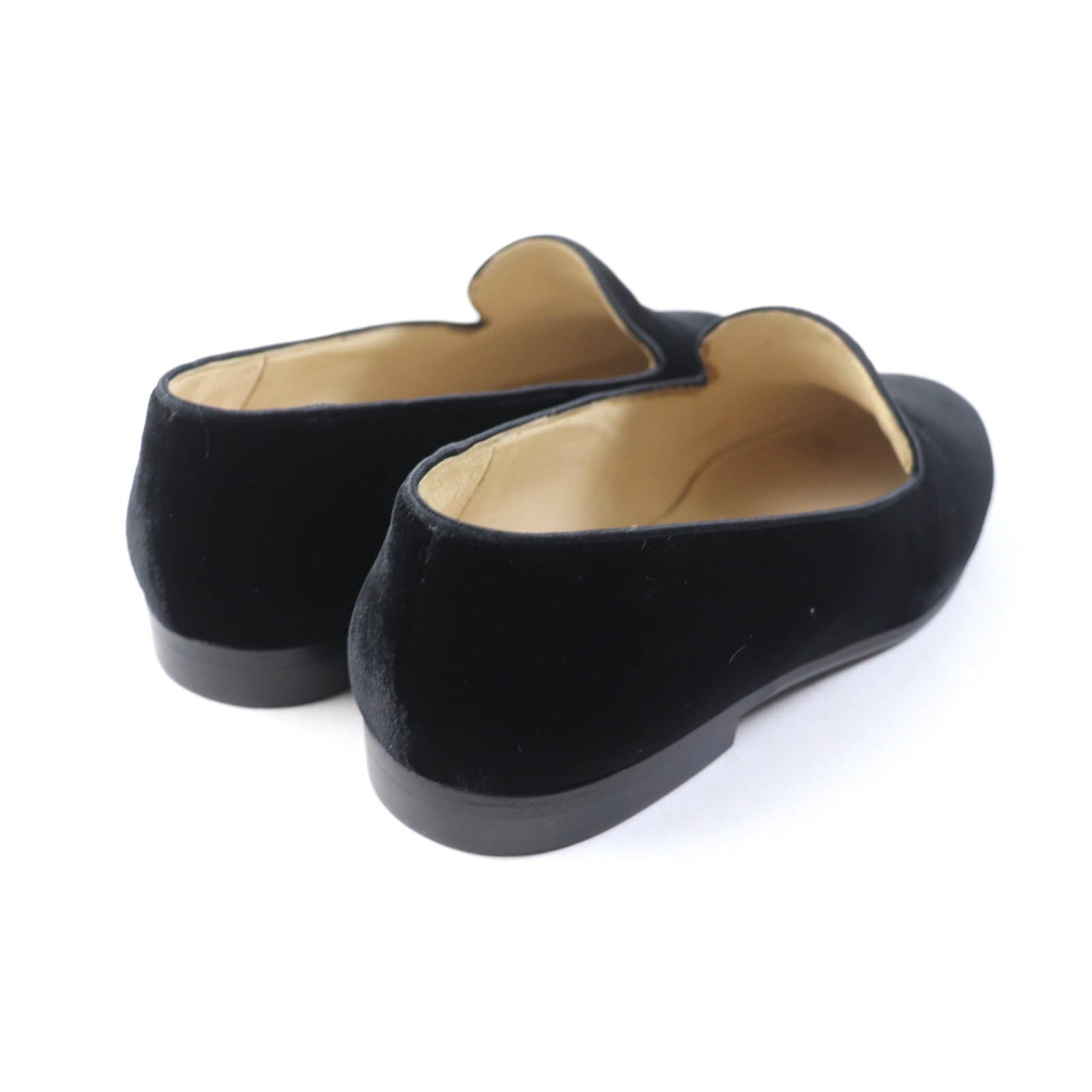 Chanel Velor Slip-on COCO Mark Black 35