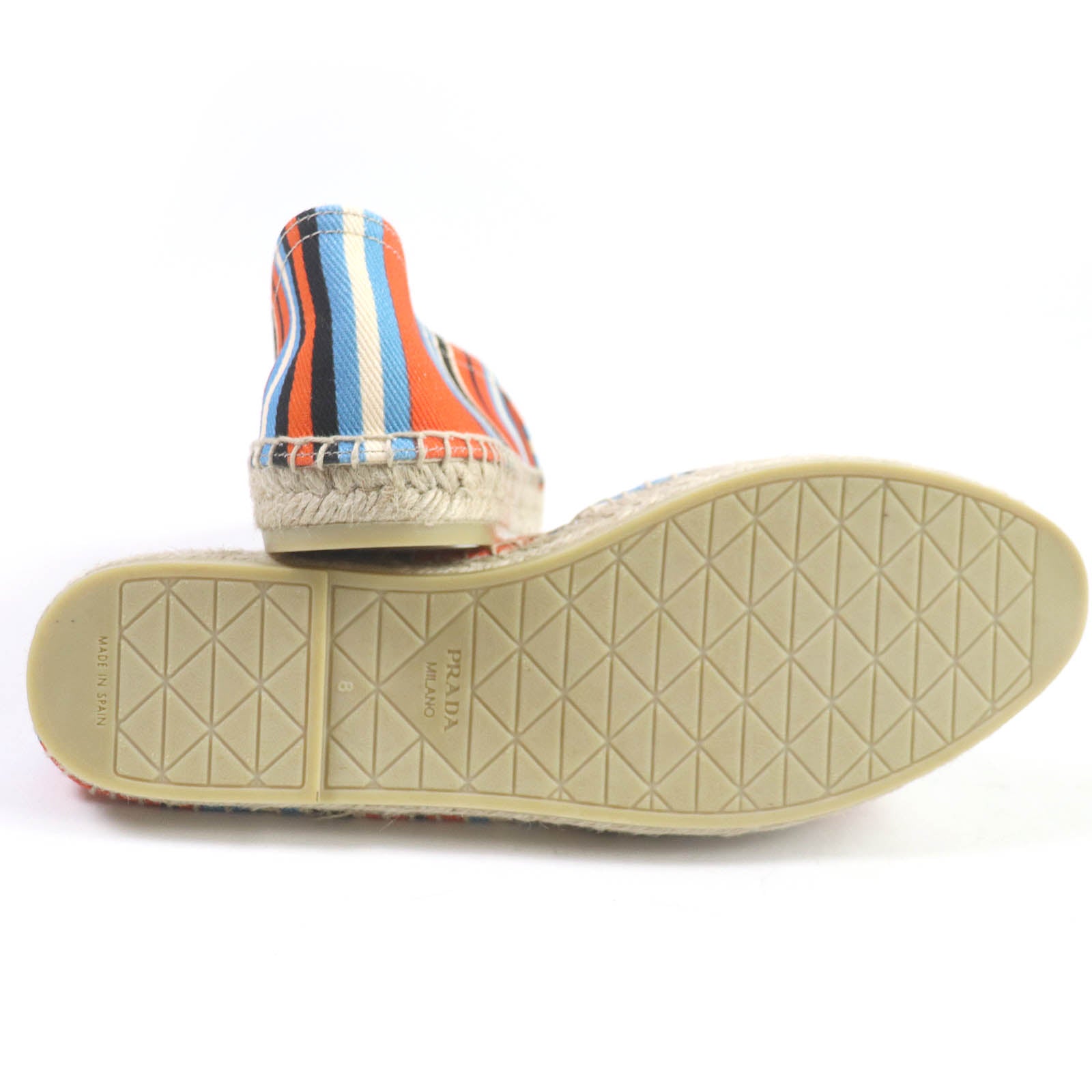 PRADA 2DE136 Canvas Jute Espadrilles