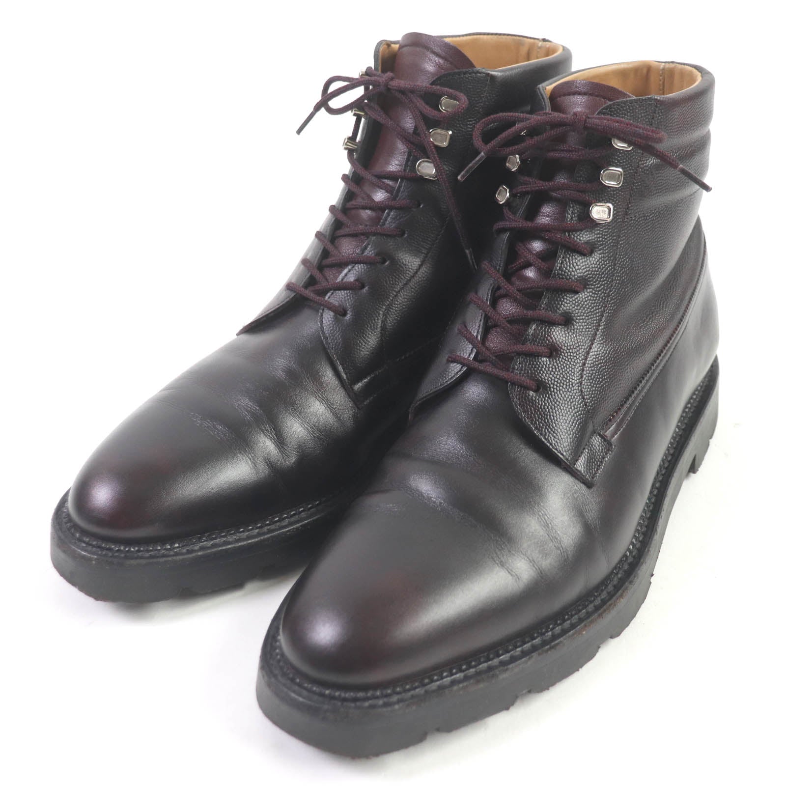 John Lobb Alder Leather Derby Boots Dark Brown