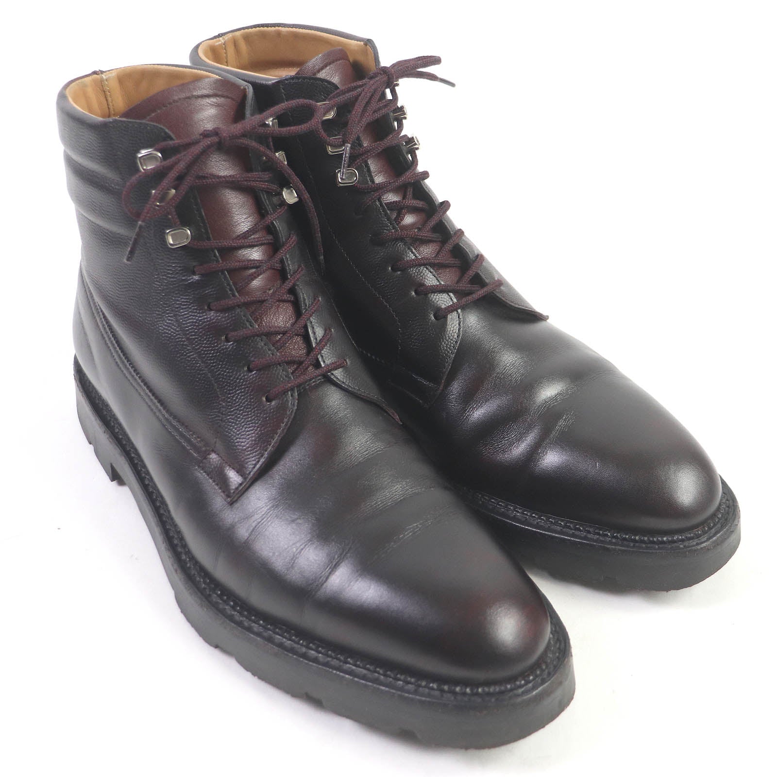 John Lobb Alder Leather Derby Boots Dark Brown