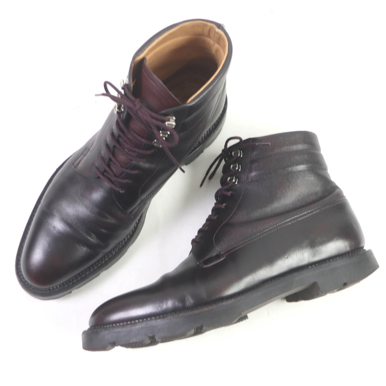 John Lobb Alder Leather Derby Boots Dark Brown