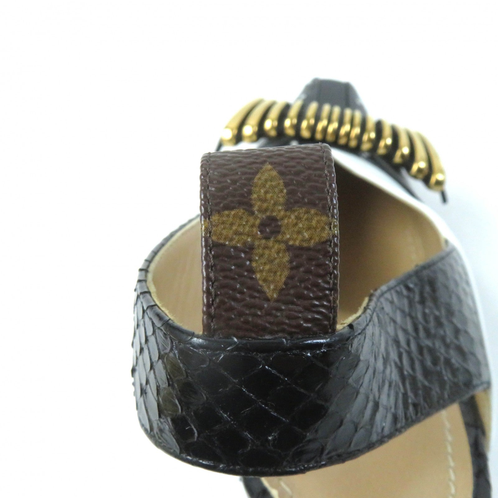 Louis Vuitton Python Ostrich Leather Sandals