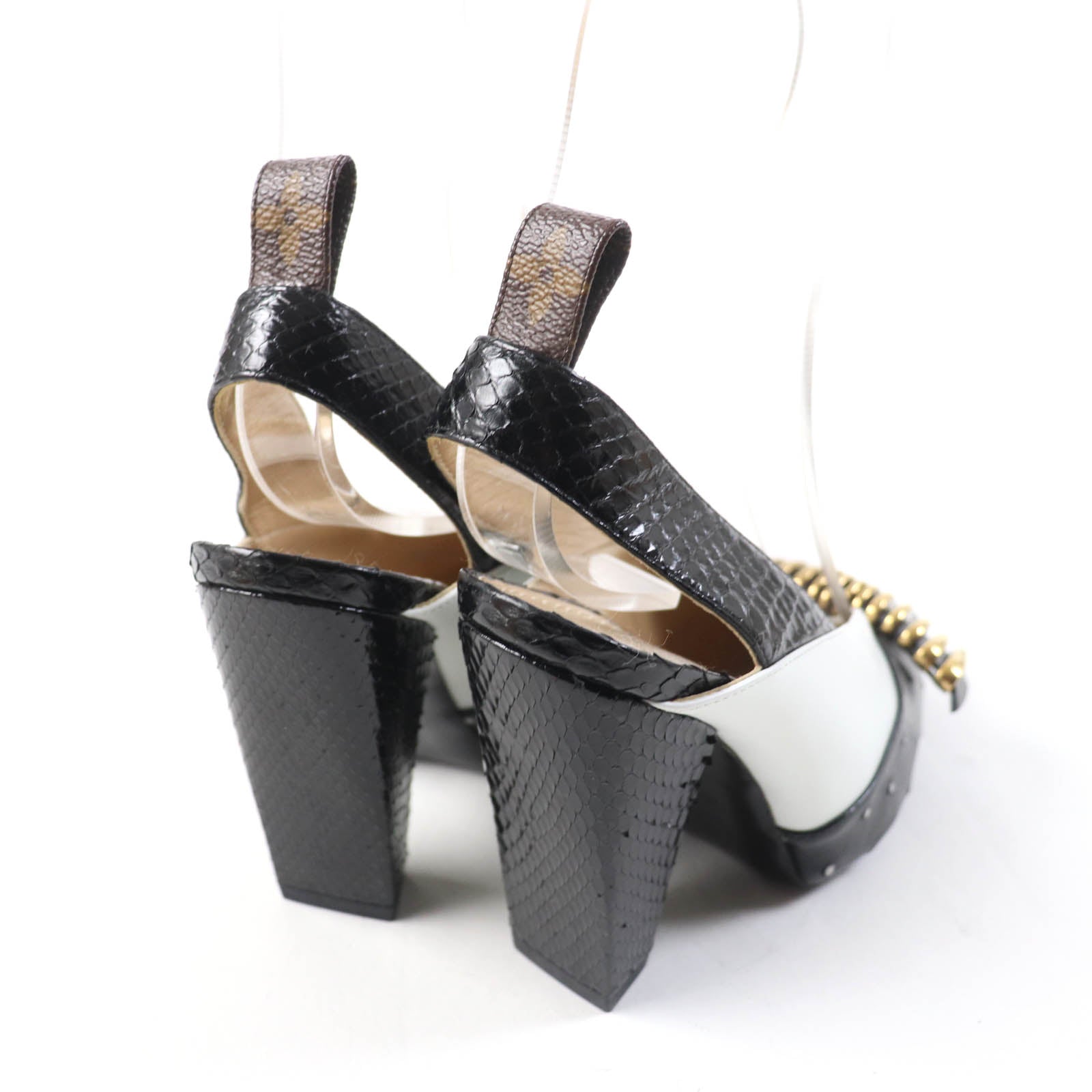 Louis Vuitton Python Ostrich Leather Sandals