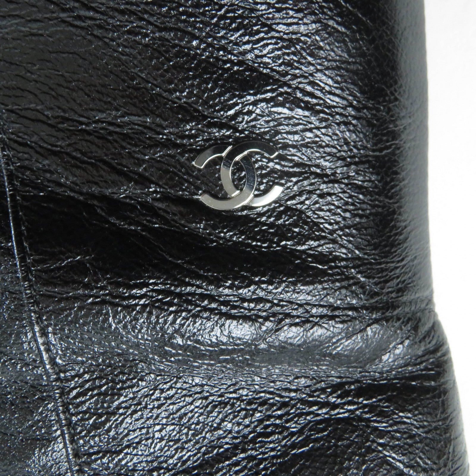 Chanel COCO MarkMetal Fur Leather Knee-high Boots