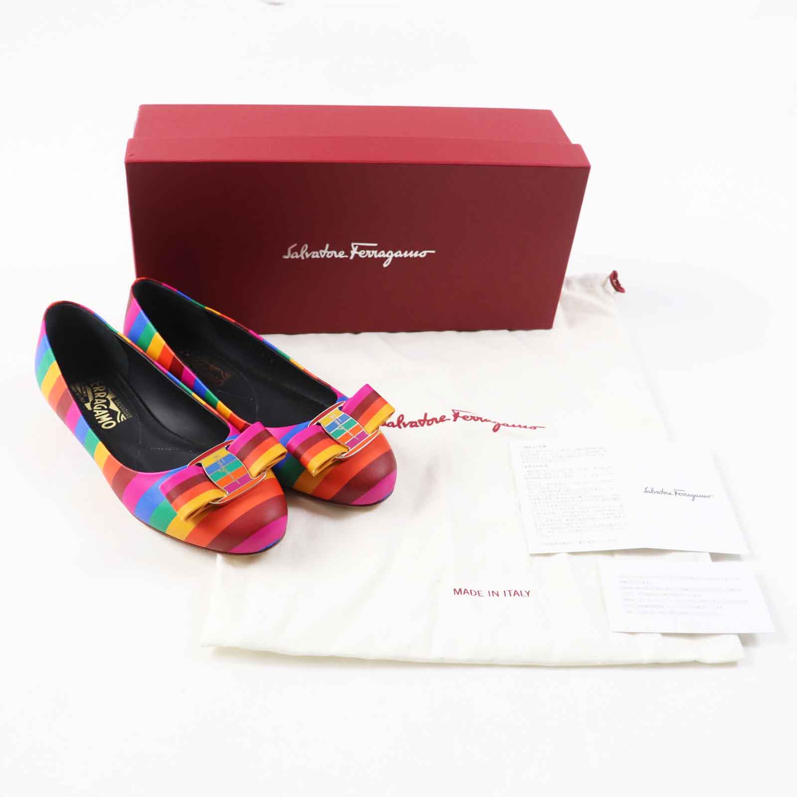 Salvatore Ferragamo VARINAR Round Toe Flats Calf Leather