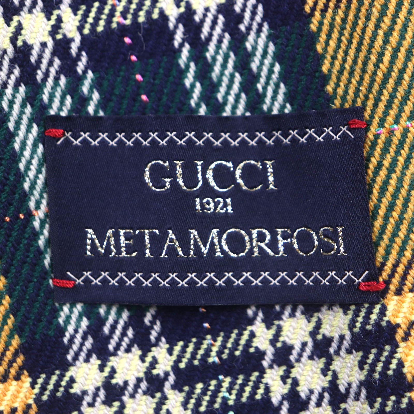 GUCCI METAMORFOSI Wool Nylon Check Jacket 46