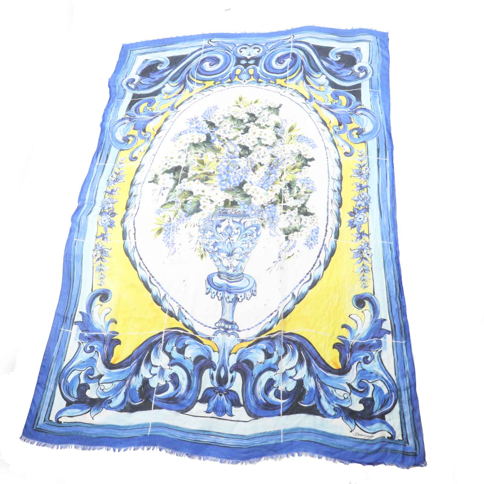 Dolce & Gabbana Modal Cashmere Shawl Blue