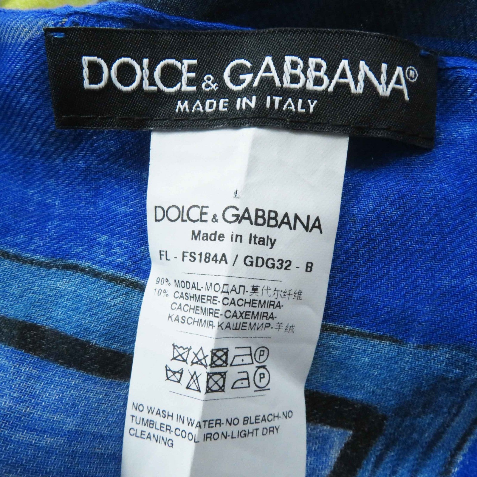 Dolce & Gabbana Modal Cashmere Shawl Blue