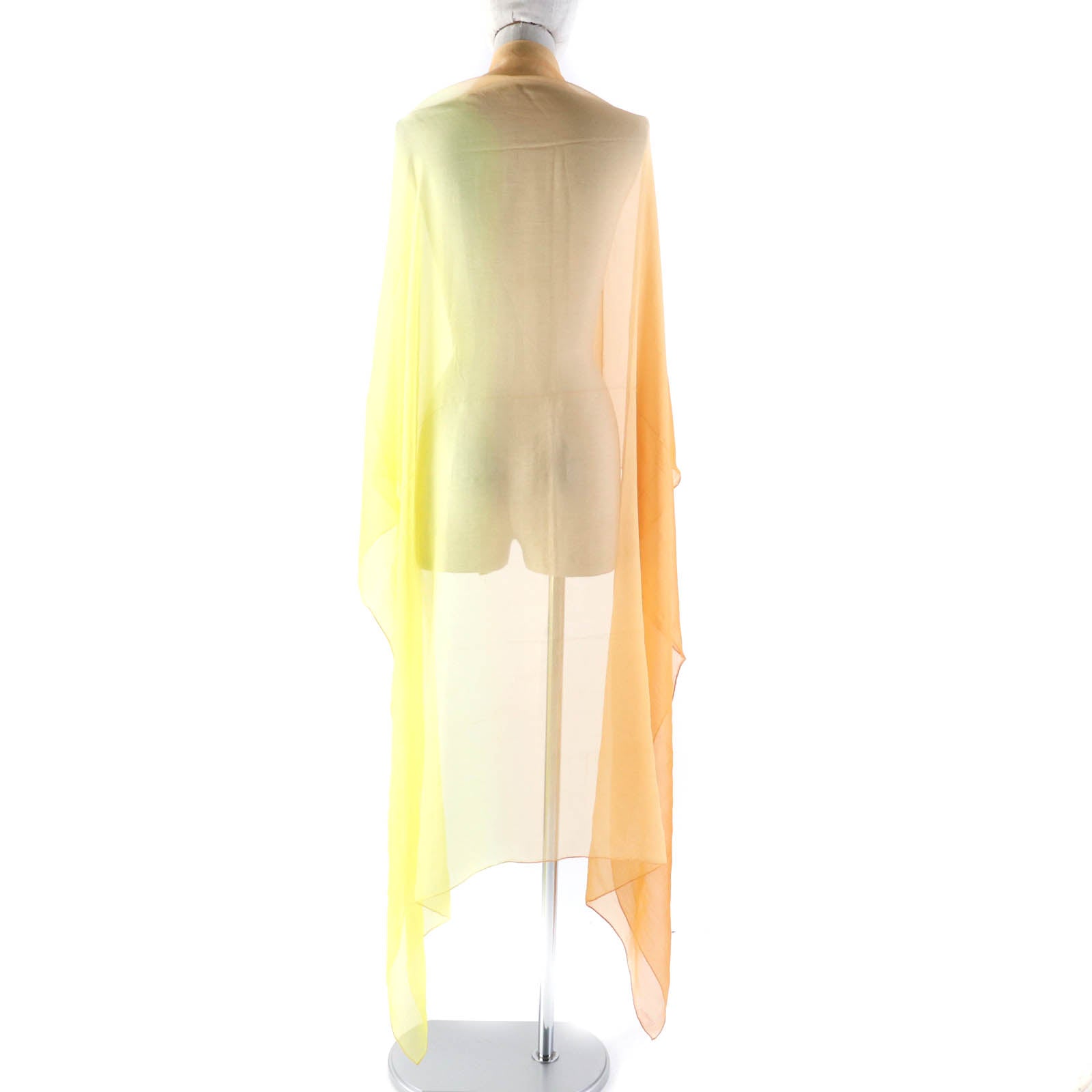 HERMES Silk Chiffon Gradient Shawl 140cm