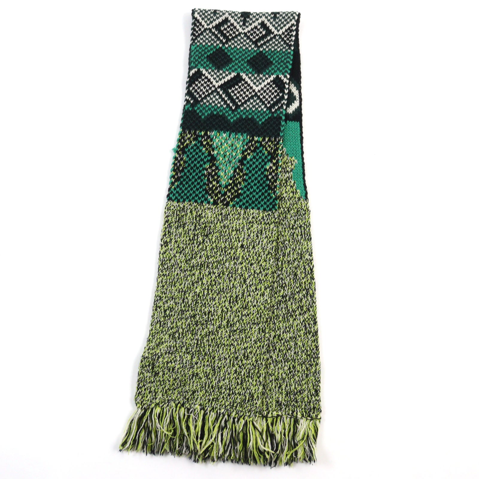 Prada Virgin Wool Cashmere Scarf Green