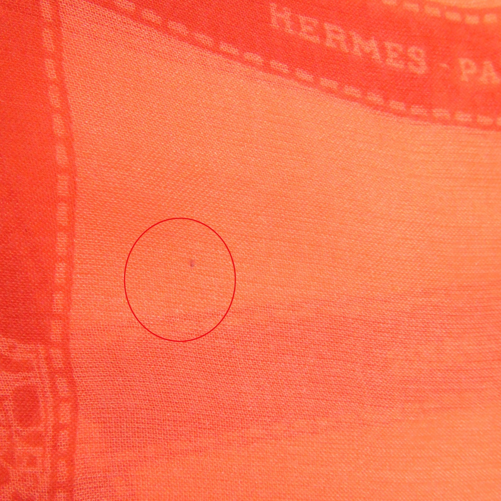 HERMES Silk Bolduc Chiffon Stole Shawl Orange