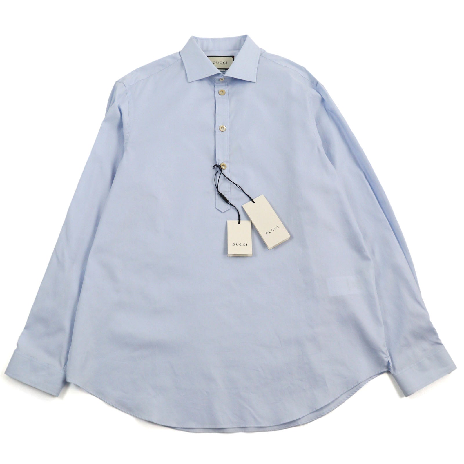 Gucci Cotton Logo Button Pullover Shirt