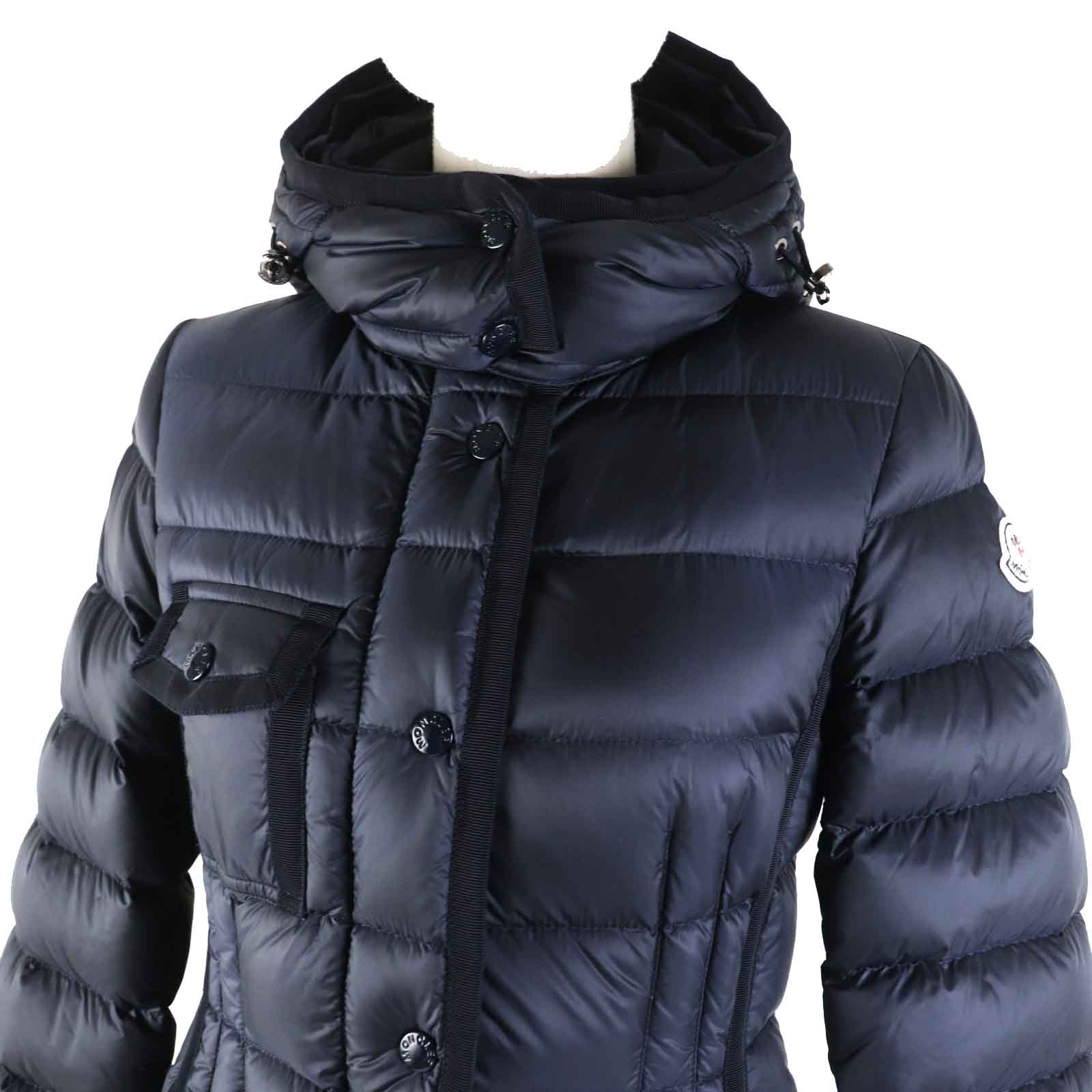 Moncler HERMINE Nylon Down Coat Navy Women