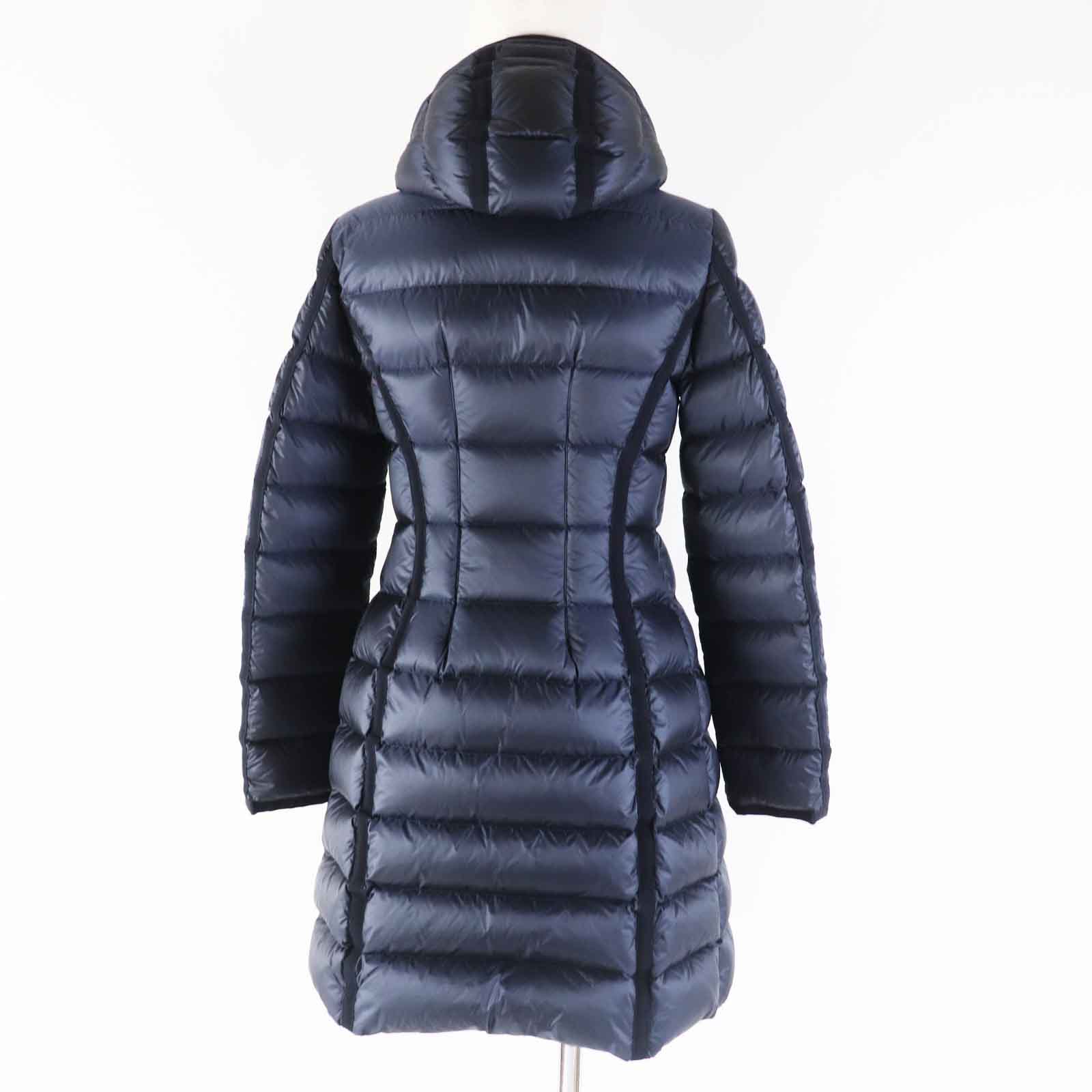 Moncler HERMINE Nylon Down Coat Navy Women