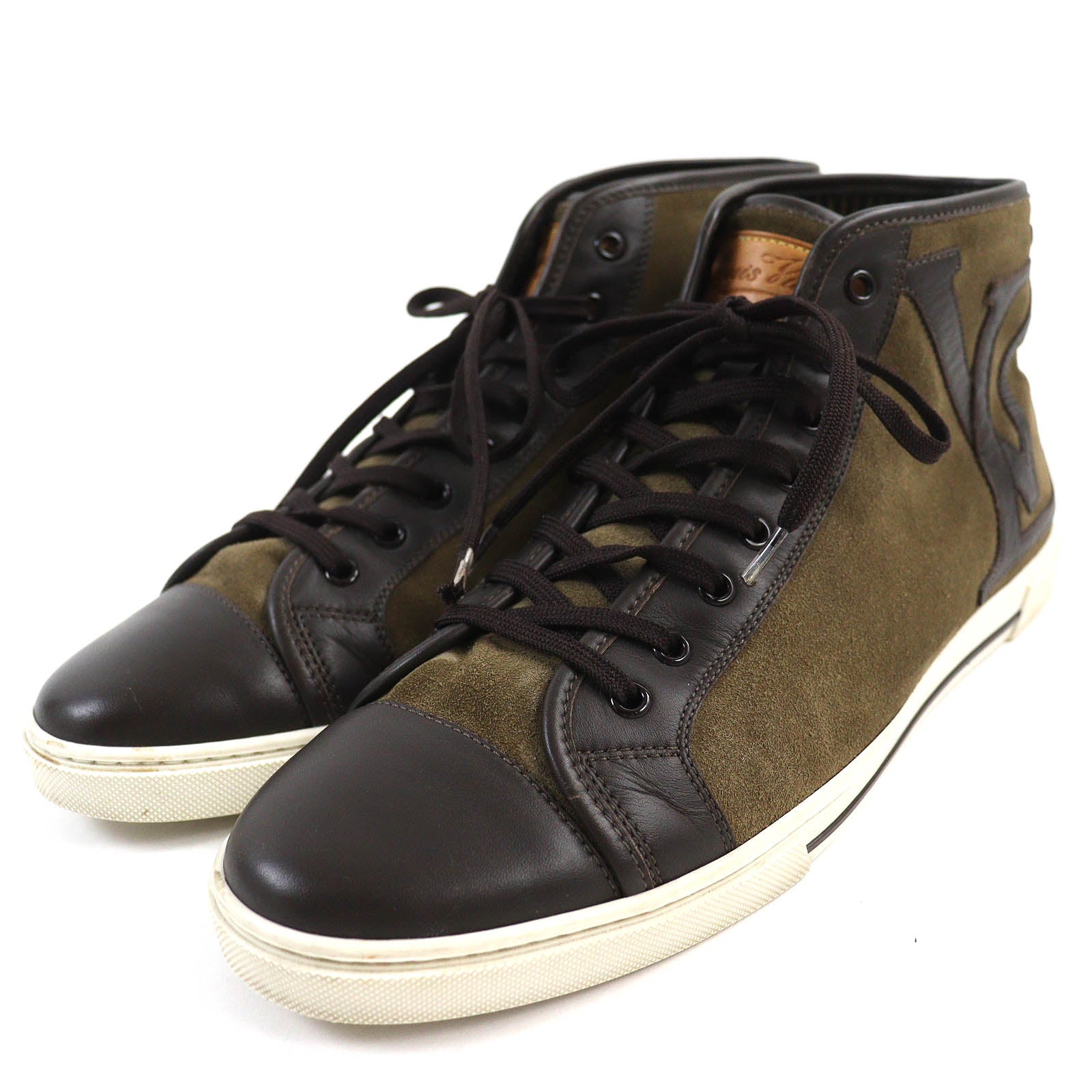 Louis Vuitton Suede Leather High Sneakers 7.5