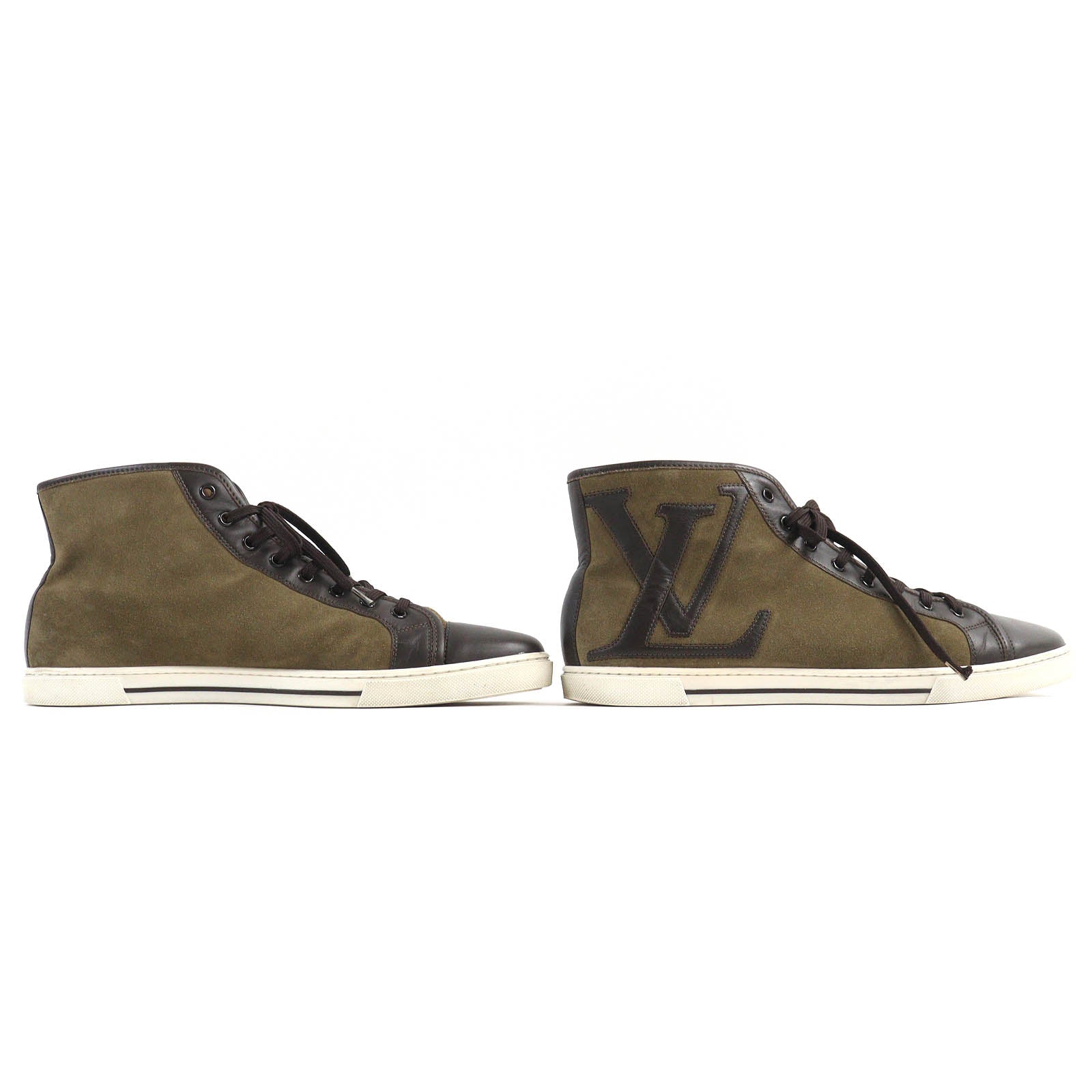 Louis Vuitton Suede Leather High Sneakers 7.5