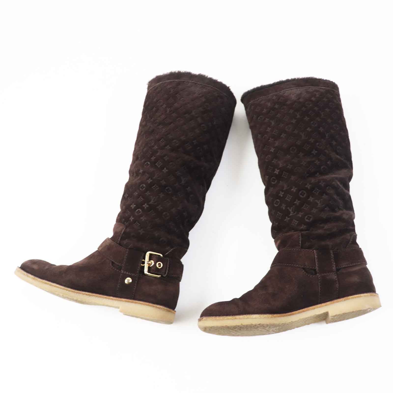 Louis Vuitton Monogram Mouton Knee-high Boots