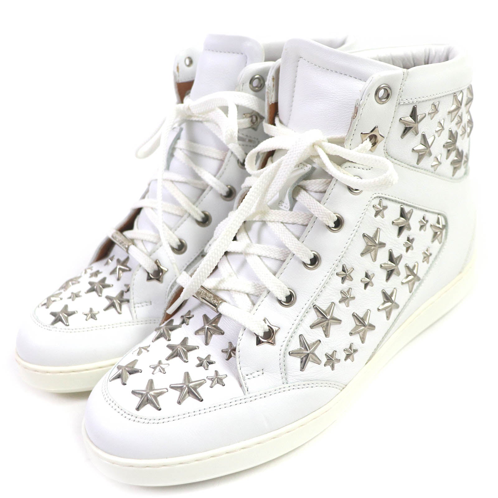 Jimmy Choo Star Studs Leather Sneakers