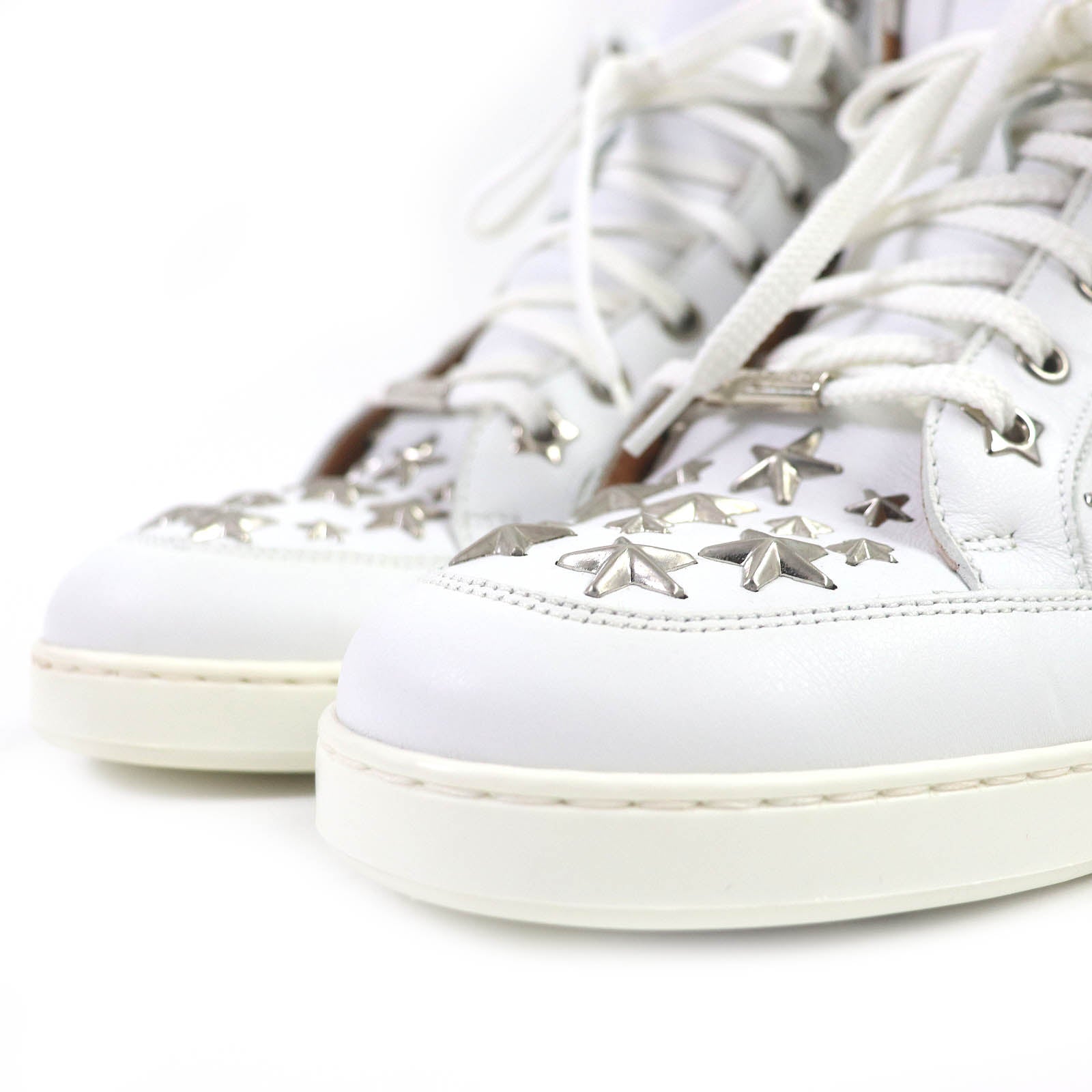 Jimmy Choo Star Studs Leather Sneakers