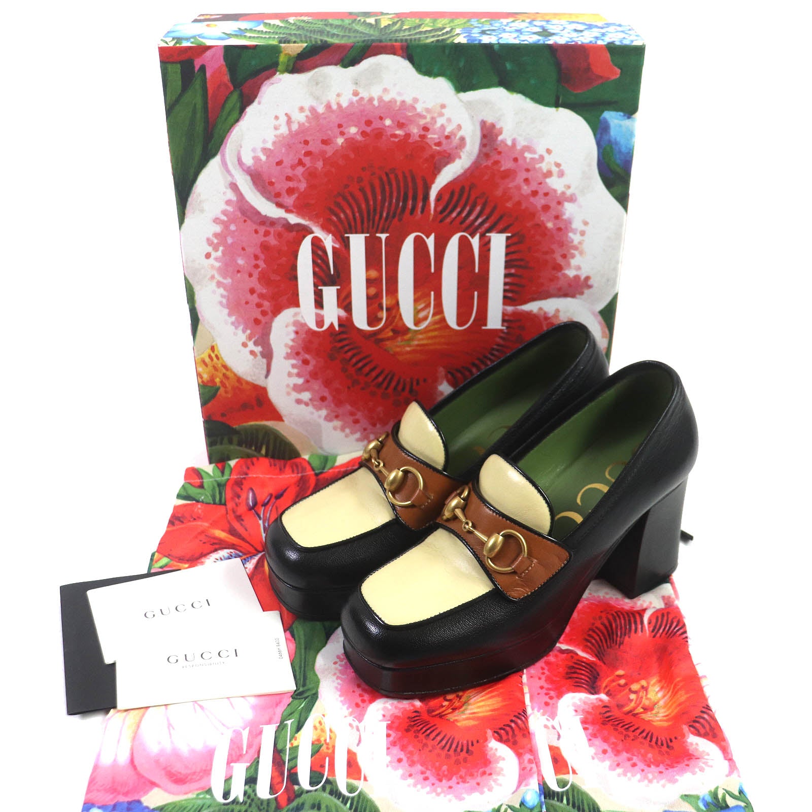 Gucci Horsebit Leather Pumps 36