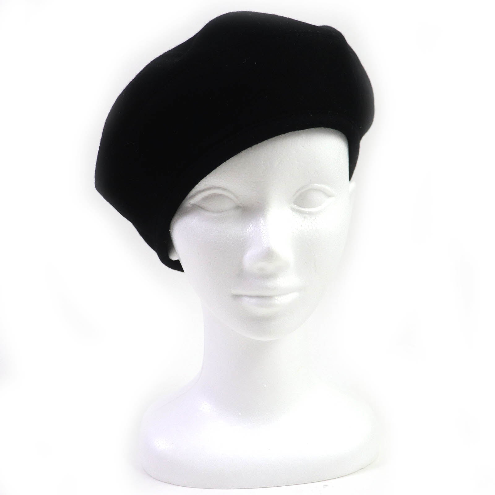 Hermes Cashmere Beret Hat Black 58